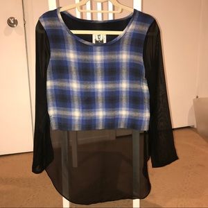 LF Plaid Sheer Top